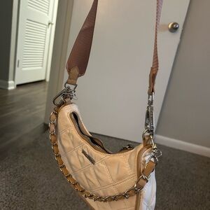 Elegant Cream Quilted Women's Bag